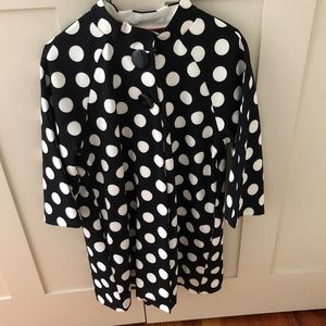 Polka dot swing coat
